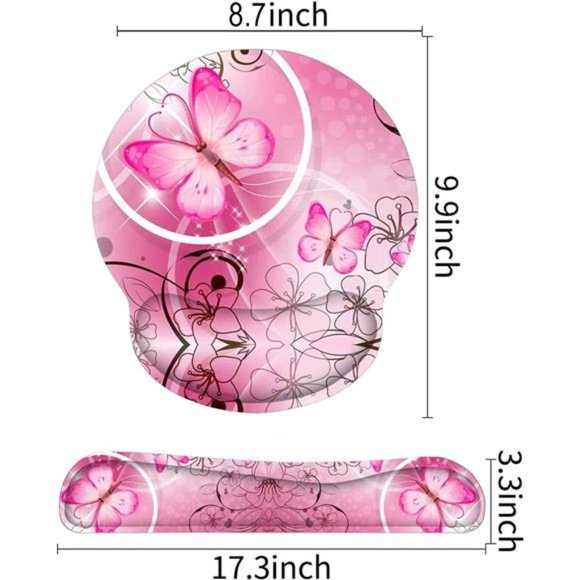 Keyboard Wrist Rest and Mouse Pad with Wrist Support, Memory Foam Set for Gaming - Picture 2 of 6